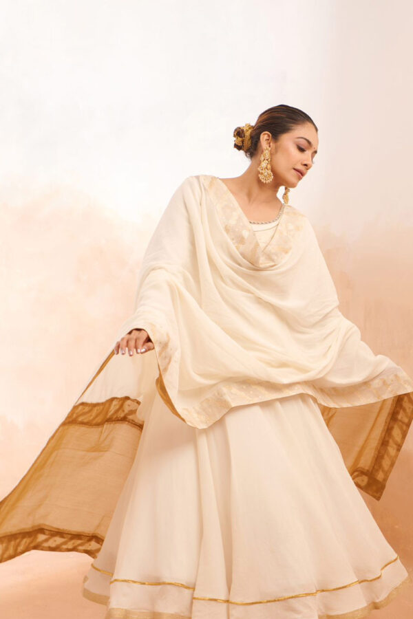 Ivory Anarkali Set