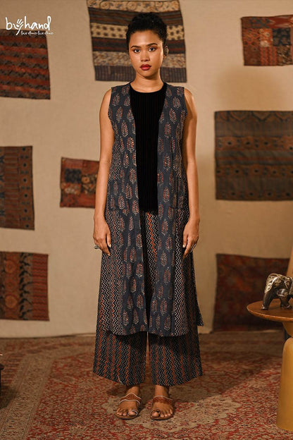 Ajrakh Red & Black Zigzag Co Ordset