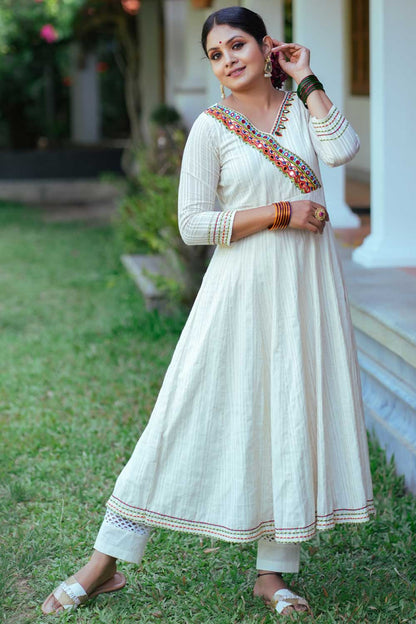 ﻿Off-White Banjara Anarkali