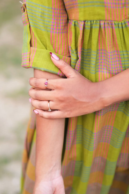 Green Handloom Dress