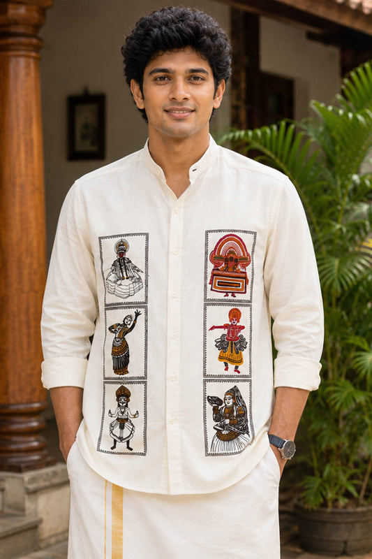 Kerala Artforms Chinnes Collar Shirt