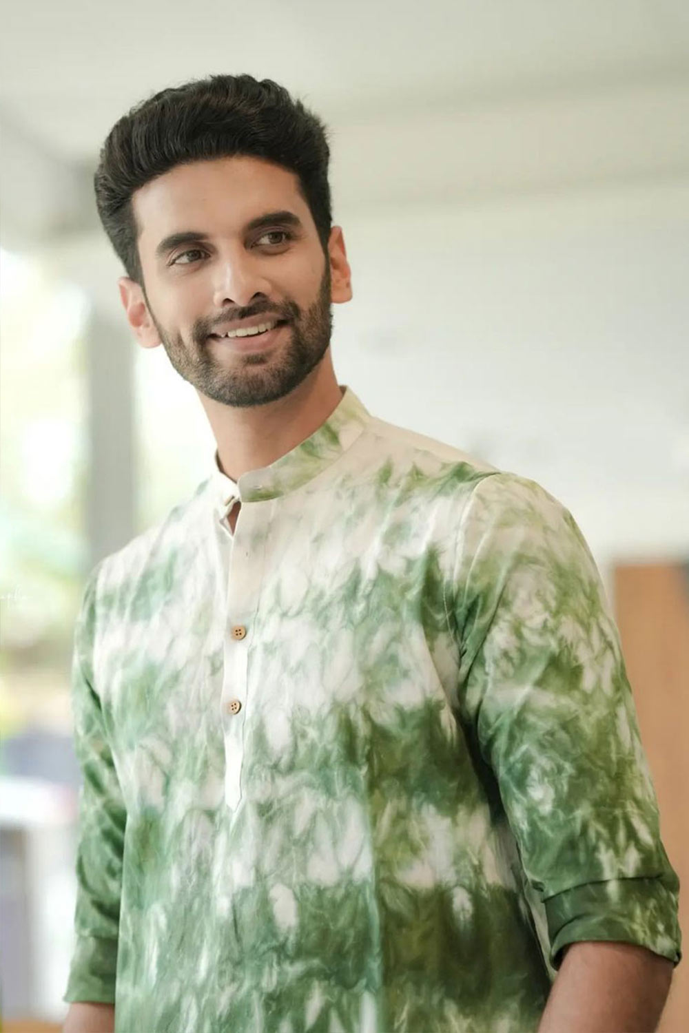 Shibori Green Long Kurta