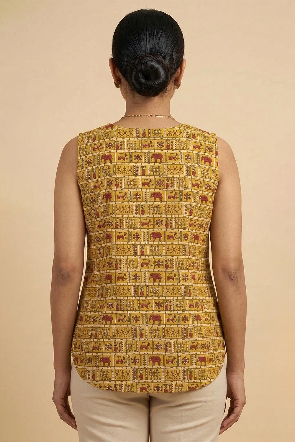 Yellow Short Top with Prints