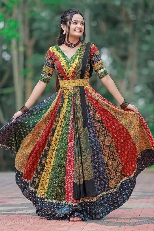 Ajrakh Multi Colour Patch Blouse