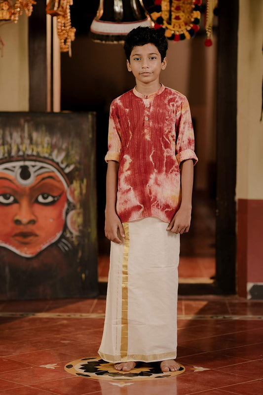 Shibori Lurex Short Kurta