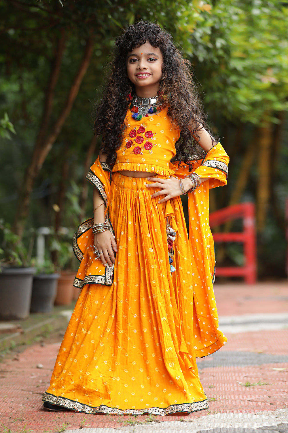 Orange Bandhani  Blouse