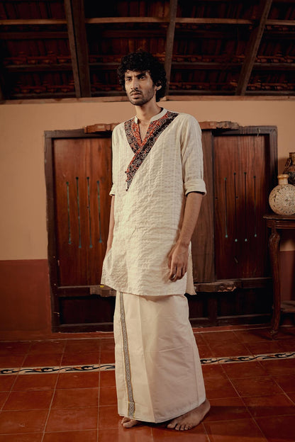 Offwhite Patch Kurta