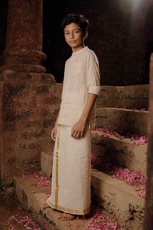 Off-white Lurex Kurta