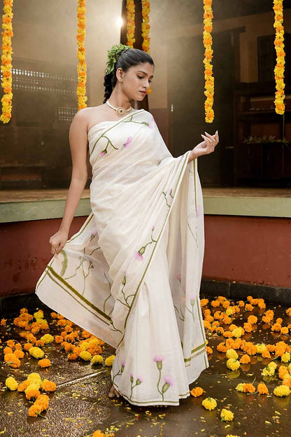 Muyal Cheviyan Puliyilakara Saree