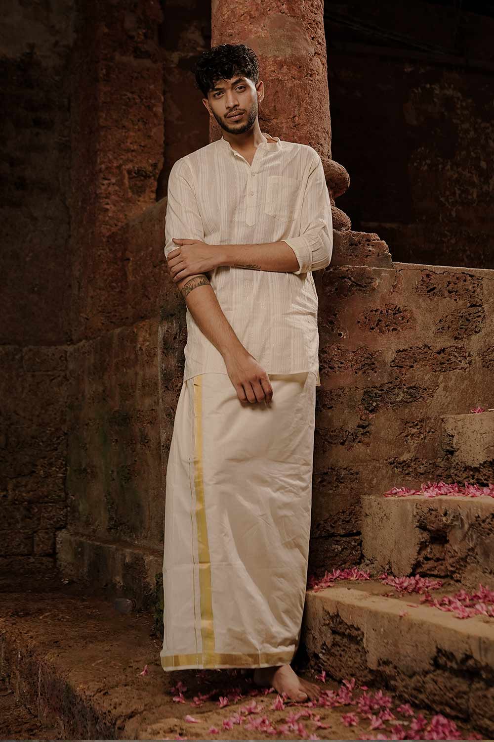 Off-White Lurex Kurta