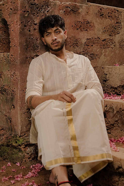 Off-White Lurex Kurta