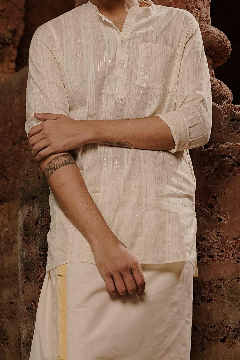 Off-White Lurex Kurta