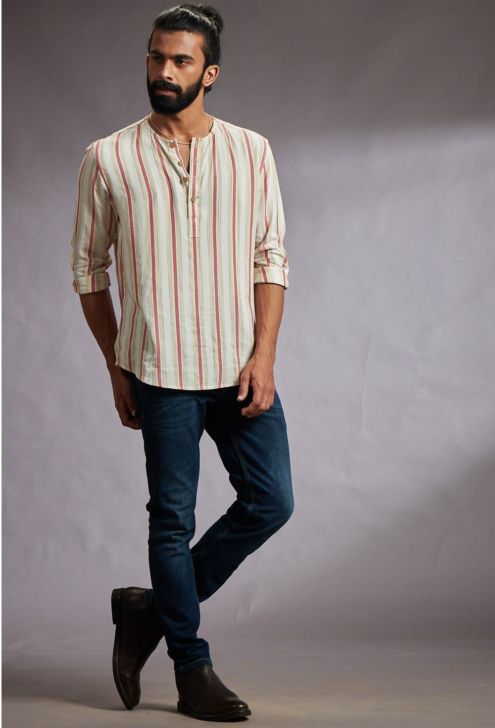 Cotton Rayon Shirt - Byhand I Indian Ethnic Wear Online I