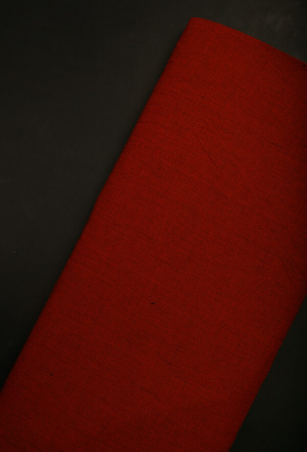 Red plain cotton fabric