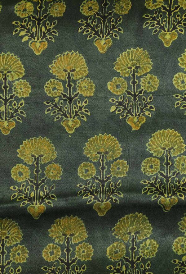 Ajrakh modal silk printed fabric