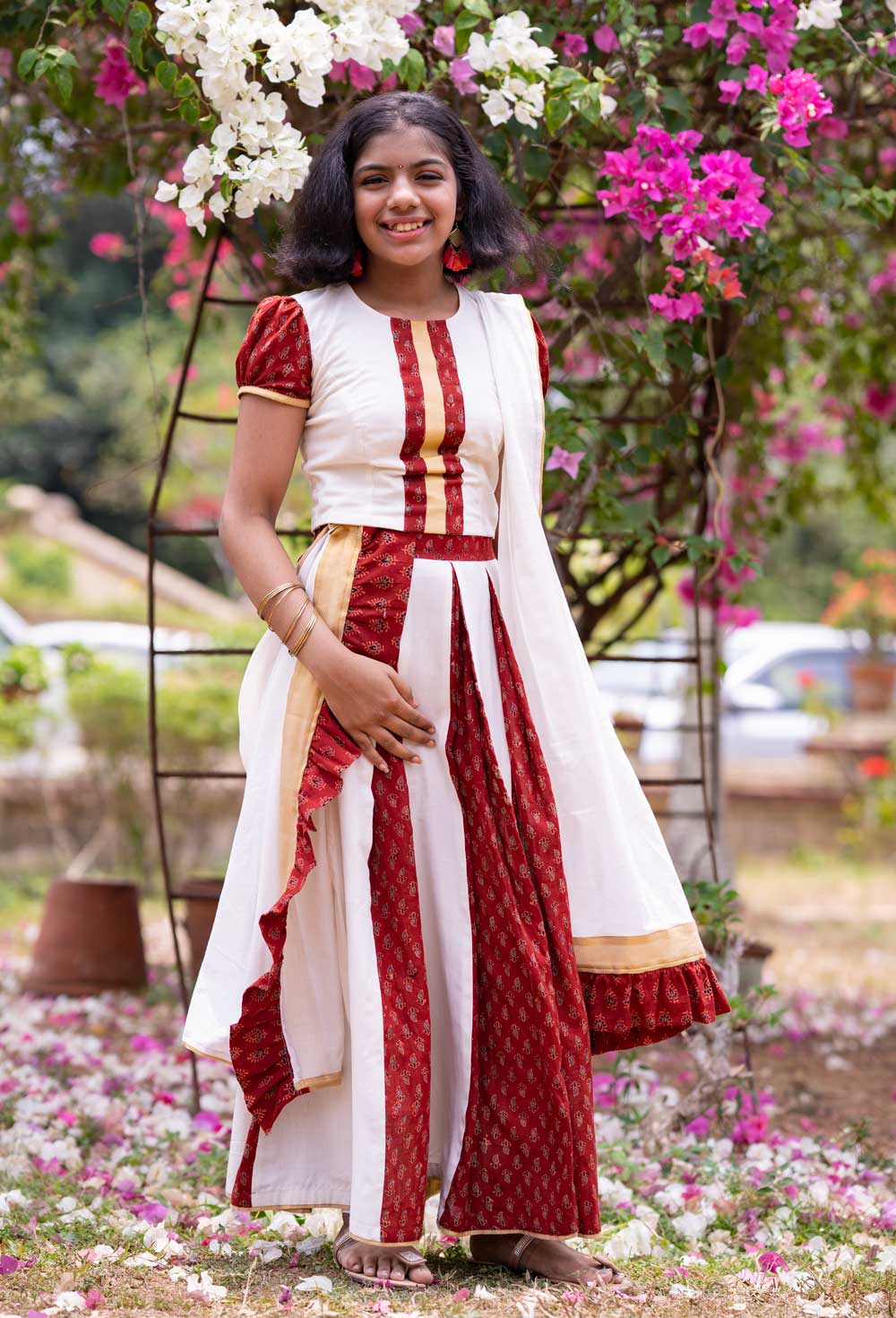 Alfa Store Womens Cotton Wrap Around Skirt with Elegant Print
