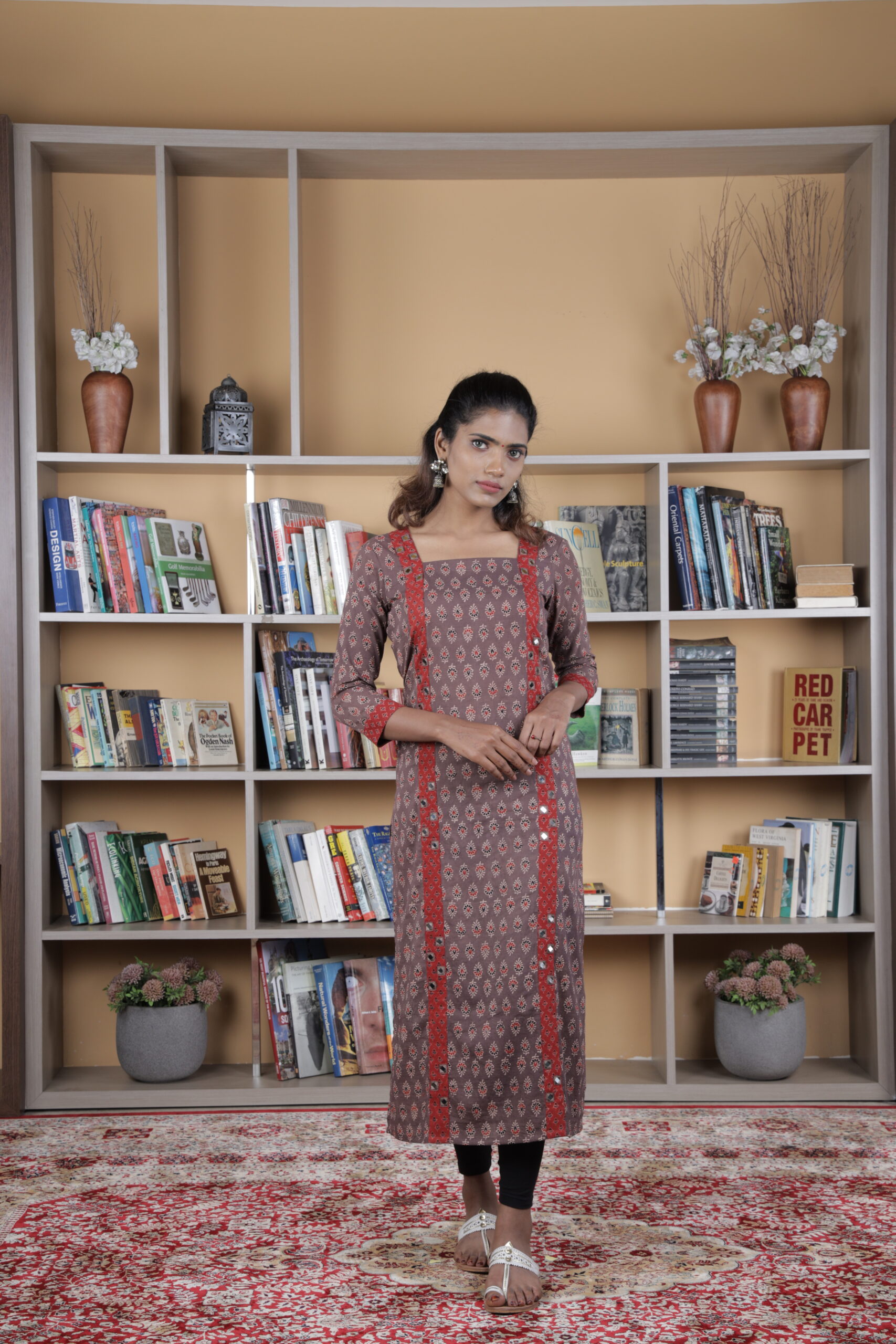Ajrak anarkali | Simple kurti designs, Anarkali dress pattern, Cotton  anarkali dress