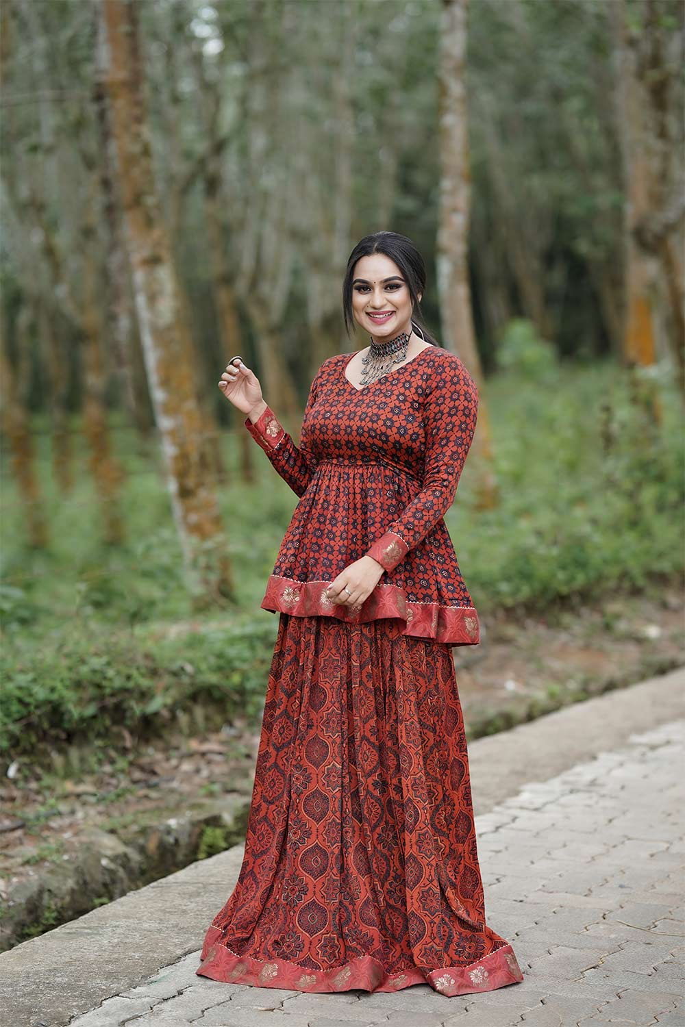 Shop Online Banarasi Silk Maroon Weaving A Line Lehenga Choli : 263177 -