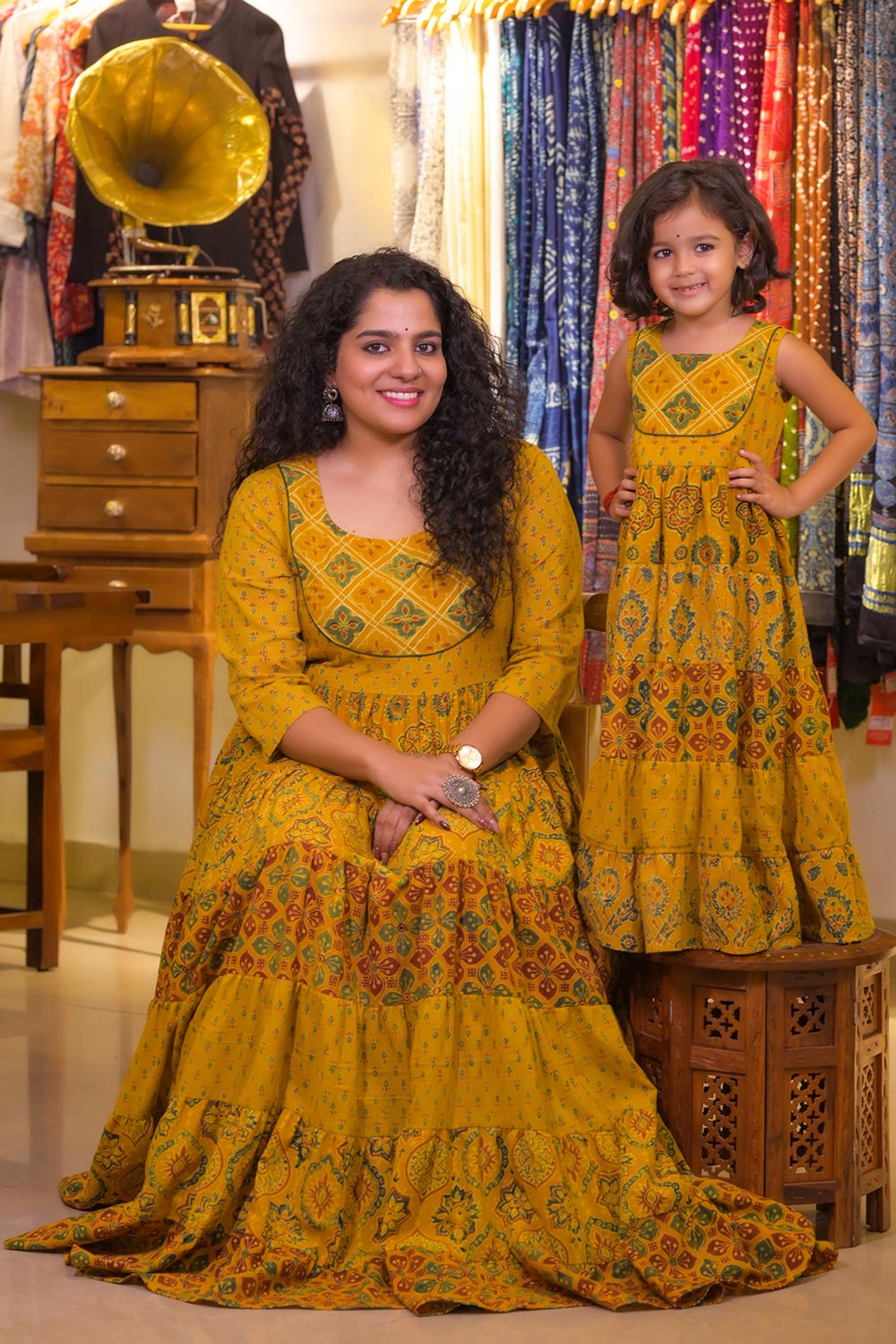 Buy online Yellow Embroidered Layered Ethnic Dress from ethnic wear for  Women by Mahika for ₹3189 at 77% off | 2024 Limeroad.com