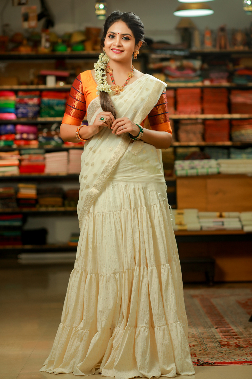 Mustard Yellow Mul Cotton Umbrella skirt - Byhand I Indian Ethnic Wear  Online I Sustainable Fashion I Handmade Clothes