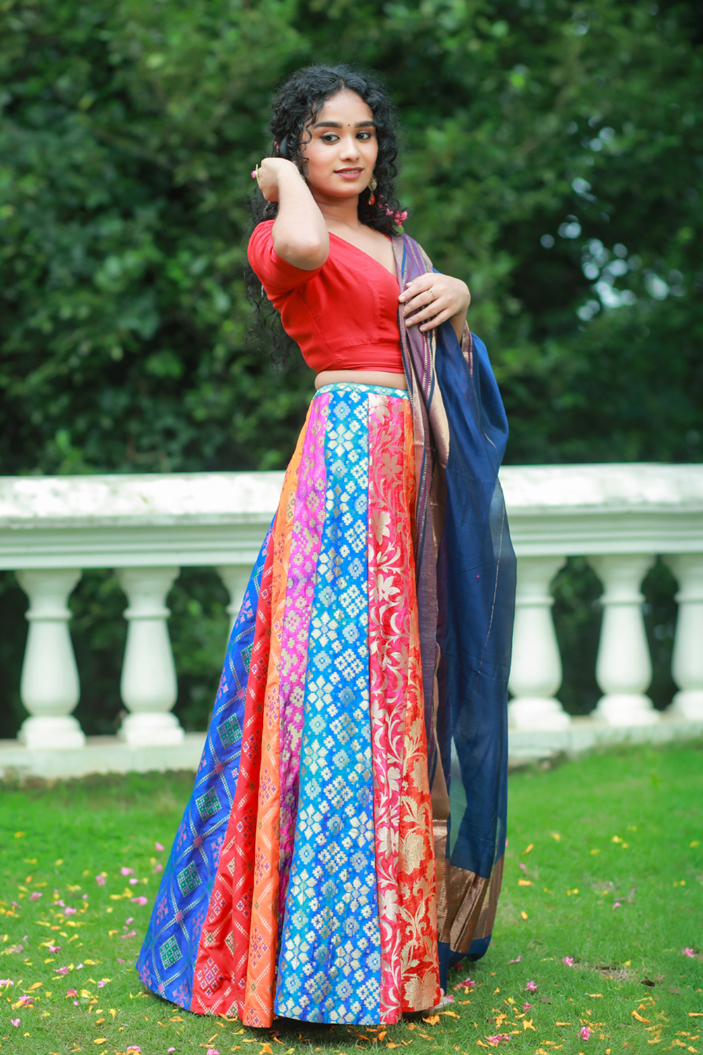 Buy PTIEPLBanarasi grey masrise cotton alfi skirt border with brown blouse banarasi  saree Online at Best Prices in India - JioMart.