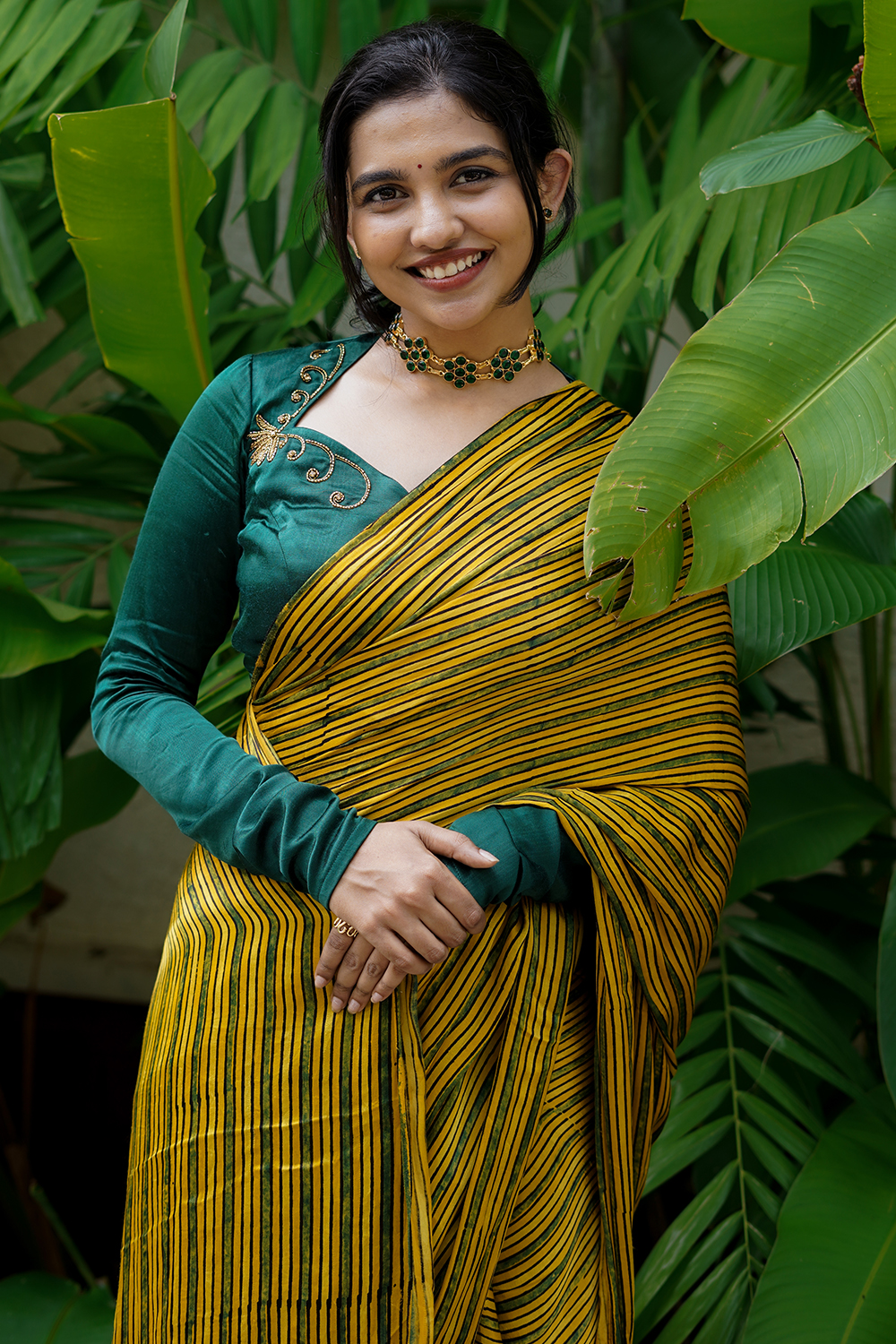 Modal Silk Full Sleeve Blouse - Byhand I Indian Ethnic Wear Online